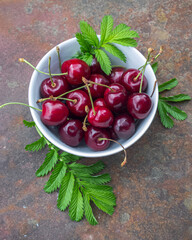 cherries in a bowl