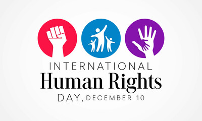 Human Rights day is observed every year on December 10, a time for people around the world to join together and stand up for the rights and dignity of all individuals. vector illustration