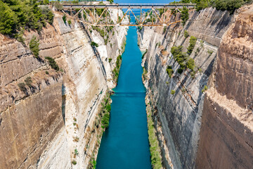 Noon on the banks of the Corinth Canal