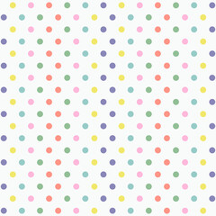 Fototapeta na wymiar colorful seamless cute polka dots pattern stylish background