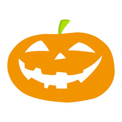 Halloween icon. Pumpkin on white background. Halloween concept
