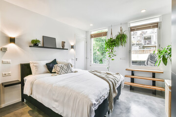 Luxury bedroom of house in beautiful design