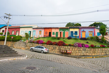 Colorful houses in the historic center of Sao Luiz do Paraitinga - Sao Paulo state, Brazil