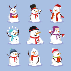 christmas snowman icons