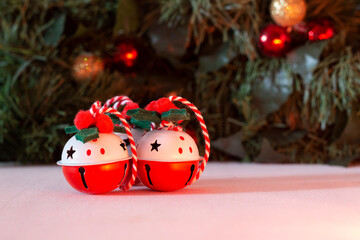 Festive decorations for Christmas jingle bells
