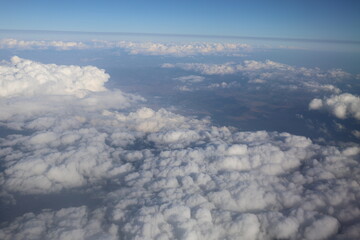 Fototapeta na wymiar sky from airplane