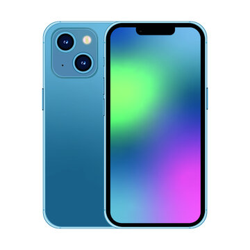 Smartphone in white color with blank screen. I phone X mockup - Simple way to put a picture or screenshot below glossy, shiny screen layer, which affects each pattern - in eps10