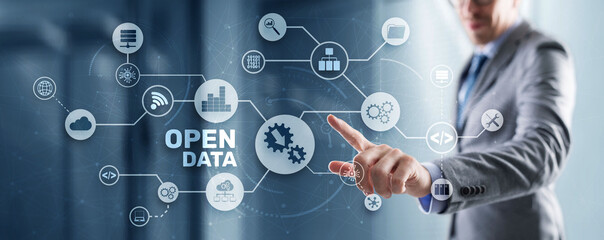Open Data. Access Concept Modern Technology