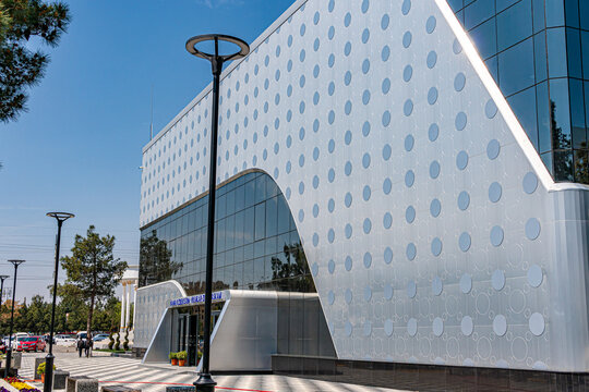 April 14, 2021 - Namangan, Uzbekistan: Newly opened library in the Davlatabad district of the city of Namangan
