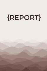 Cover page template with soft curves in brown colors. Can be used as a banner, flyer, poster, business card, or brochure. Authentic vector illustration.