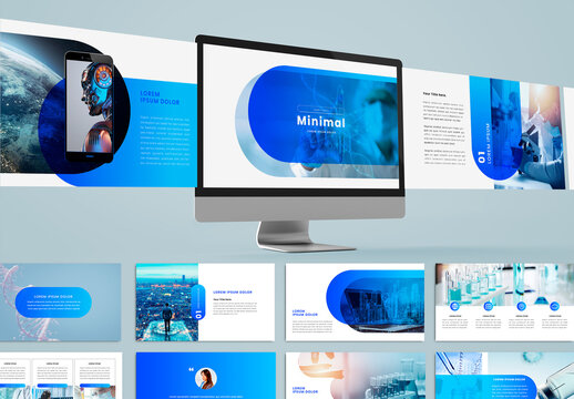 Minimal Blue Gradient Forms