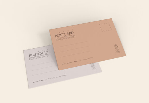 Two Business Postcards Mockup