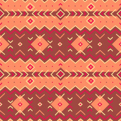 Ethnic pattern. Tribal art. Geometric seamless pattern.