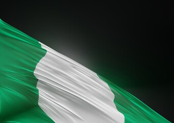 Abstract Nigeria Flag Illustration 3D Rendering (3D Artwork)