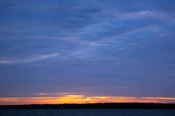 View of beautiful cloudy sky in evening