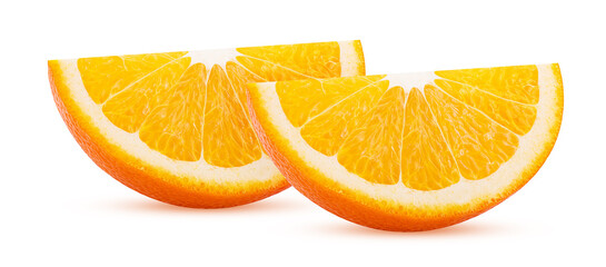 Two orange fruit slice