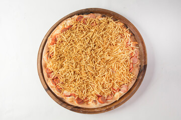 pizza assada em fonro de lenha 