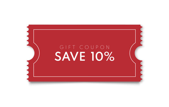 Vector coupon. Discount coupon template isolated. Vector ticket