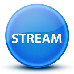Stream eyeball glossy elegant blue round button abstract