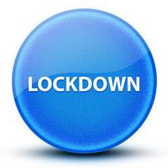 Lockdown eyeball glossy elegant blue round button abstract