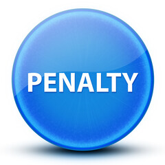 Penalty eyeball glossy elegant blue round button abstract