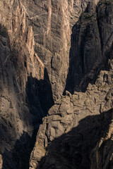 Shadow Light and Rocks Play In Black Canyon