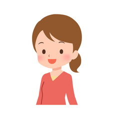 色々なポーズの私服の女性のイラスト