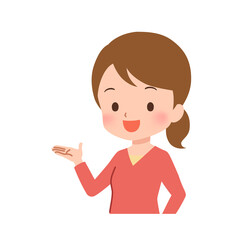 色々なポーズの私服の女性のイラスト