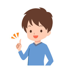 色々なポーズの私服の男性のイラスト