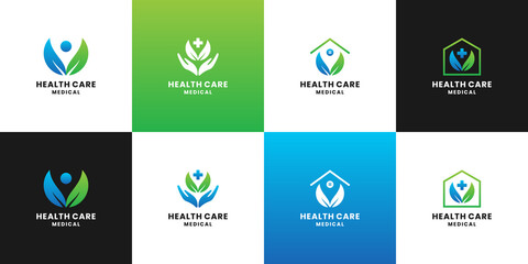 home care. health care logo design collection for medical and healthy