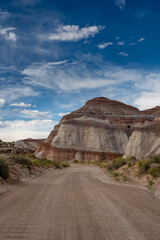 Cathedral Valley Loop Road Turns Left Around Rock Formations