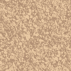 Seamless pattern with abstract texture similar to rough plaster, granite or sea sand. Monochrome beige vector background in grunge style. Suitable for wallpaper, wrapping paper, fabric, floor covering
