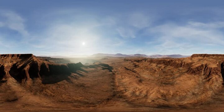 VR360 view of big rocky canyon
