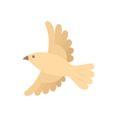 Fototapeta premium Flying bird vector illustration. Flying bird drawing in simple cartoon style. Part of set.