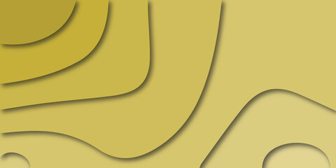 Simple business yellow background in paper cut art style.