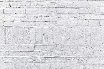 White brick wall grunge texture background