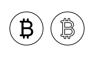 Bitcoin icons set. bitcoin sign and symbol. payment symbol. cryptocurrency logo