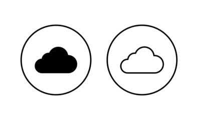 cloud icons set. cloud sign and symbol