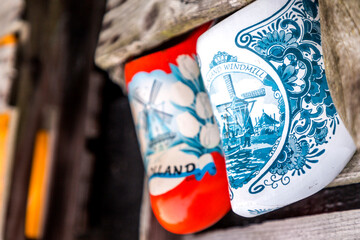 Traditional Dutch clogs, wooden shoes