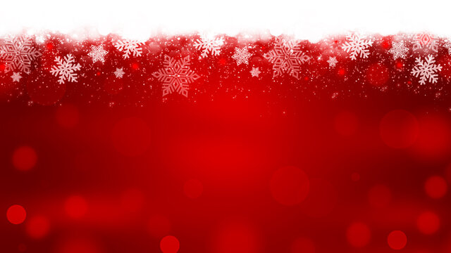 Abstract red winter background. Christmas holidays card.