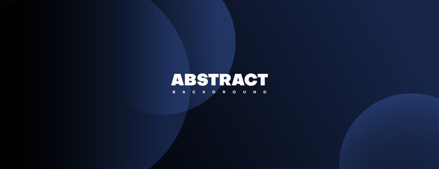 abstract dark blue circle banner background. can be used for banner, poster, web page etc