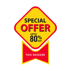 special offer, banner, template, design, end of season special offer banner. Vector illustration, EPS