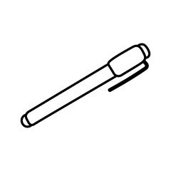 Pen icon symbol. linear style. Vector illustration in doodle style isolated on white background.