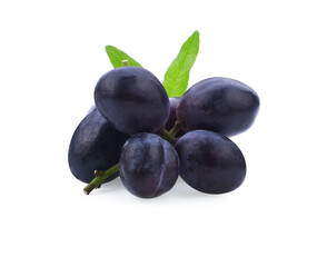 Grapes. Red grape. Grape branch isolated on white. With clipping path. Full depth of field.