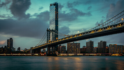 Famous Manhattan bridge in New York, USA