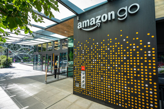 Seattle, Washington, USA - Sep 2, 2019: Amazon Go grocery store