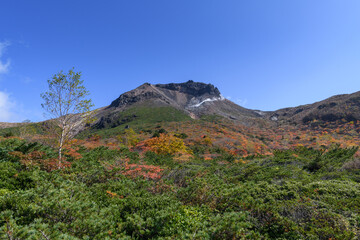 姥ヶ平から見た秋の茶臼岳