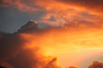 darmatic orange sunset sky 