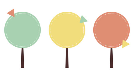 Quote box frame Banners Pastel Color. Blank template for Text greeting card and promotion. Abstract background Isolated on White Background.