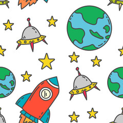  Space seamless pattern background